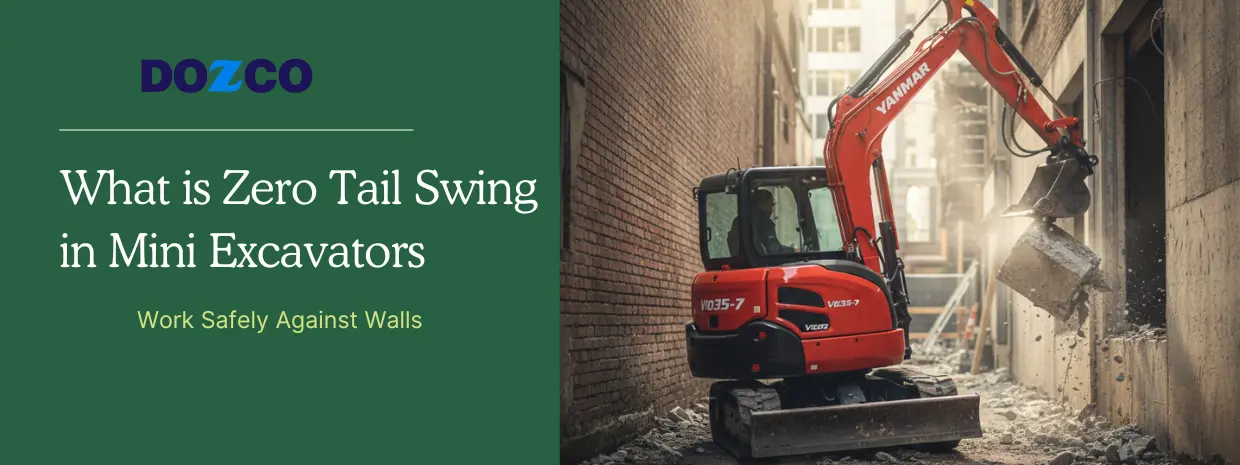Zero Tail Swing in Compact Excavators