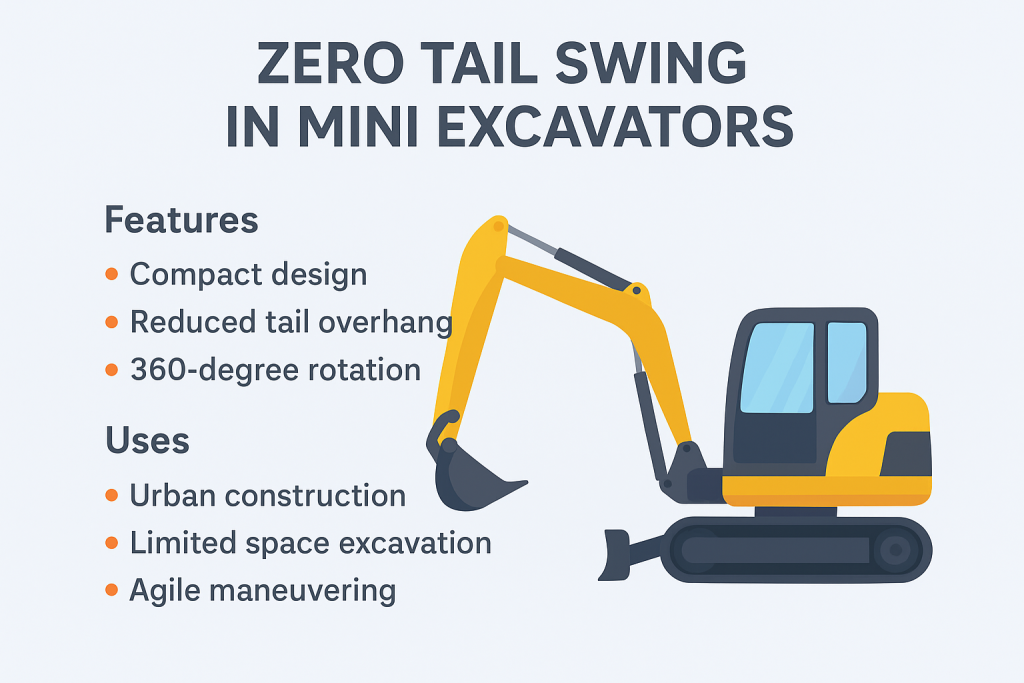 Zero Tail Swing in Mini Excavators