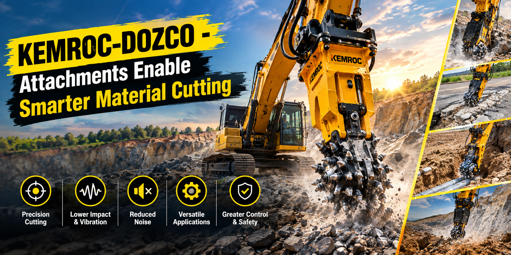 Top Benefits of Using KEMROC-DOZCO – Attachments for Excavator Controlled Cutting
