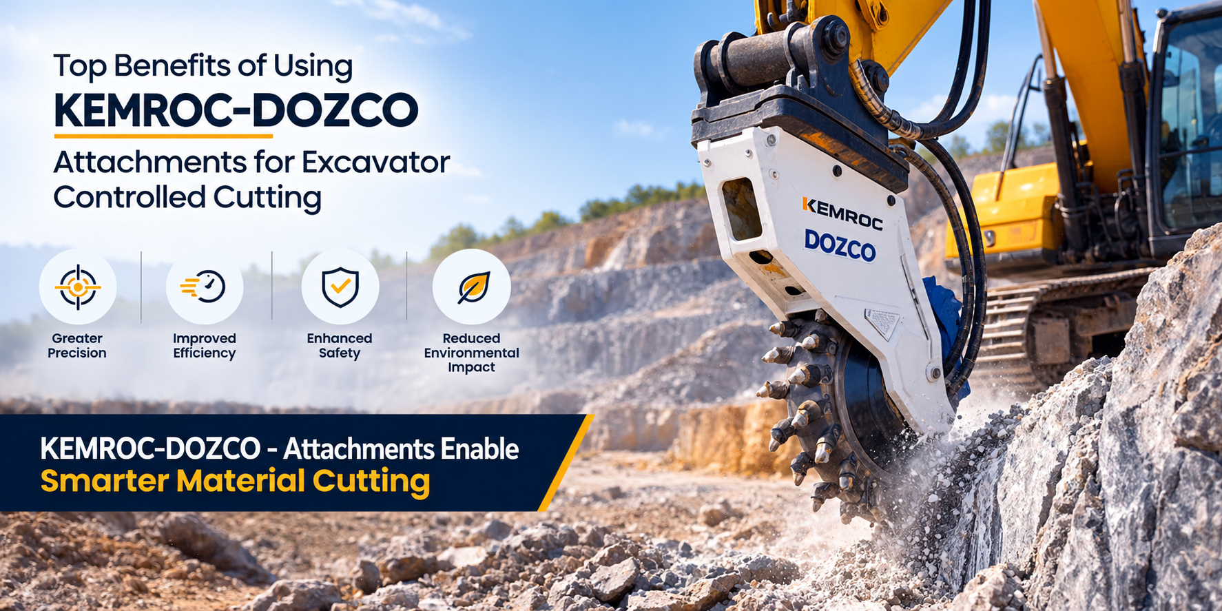 Top Benefits of Using KEMROC-DOZCO – Attachments for Excavator Controlled Cutting